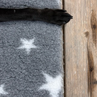 Grey White Star high grade Vet Bedding non-slip back bed fleece for pets